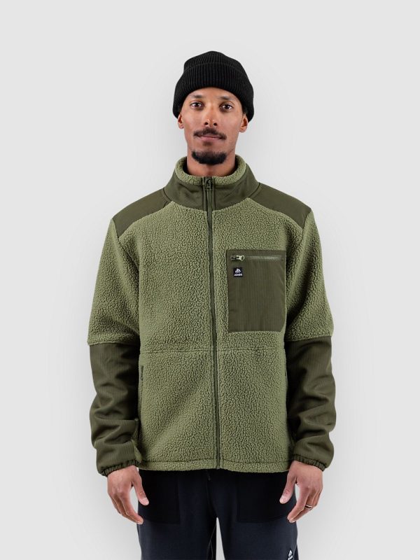 Jones Snowboards Base Camp Rec Fleecejacke moss green
