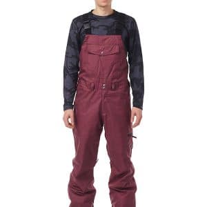 Light Clash Bib Pants burgundy