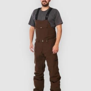 Light Clash Bib Pants dark brown