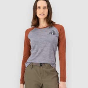 Mons Royale Icon Merino Raglan Funktionsshirt sienna / grey heather
