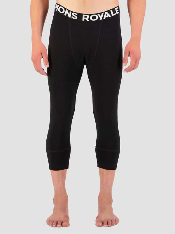 Mons Royale Merino Cascade Flex 3/4 Legging Funktionshose black