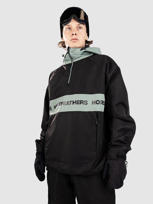 Horsefeathers Gordie Anorak black / iceberg green