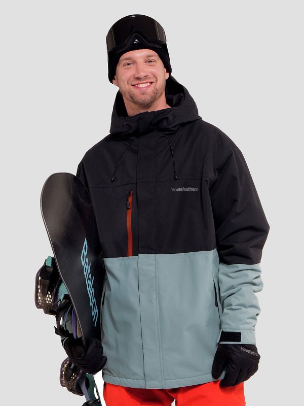 Horsefeathers Track Jacke black / blue haze