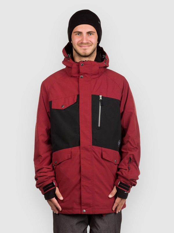 Light Lamb Jacke burgundy / black