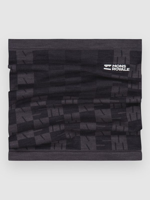 Mons Royale Ascender Merino Neck Warmer forged iron / black