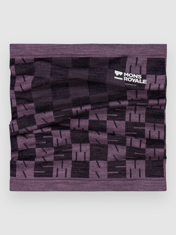 Mons Royale Ascender Merino Neck Warmer mauve / black