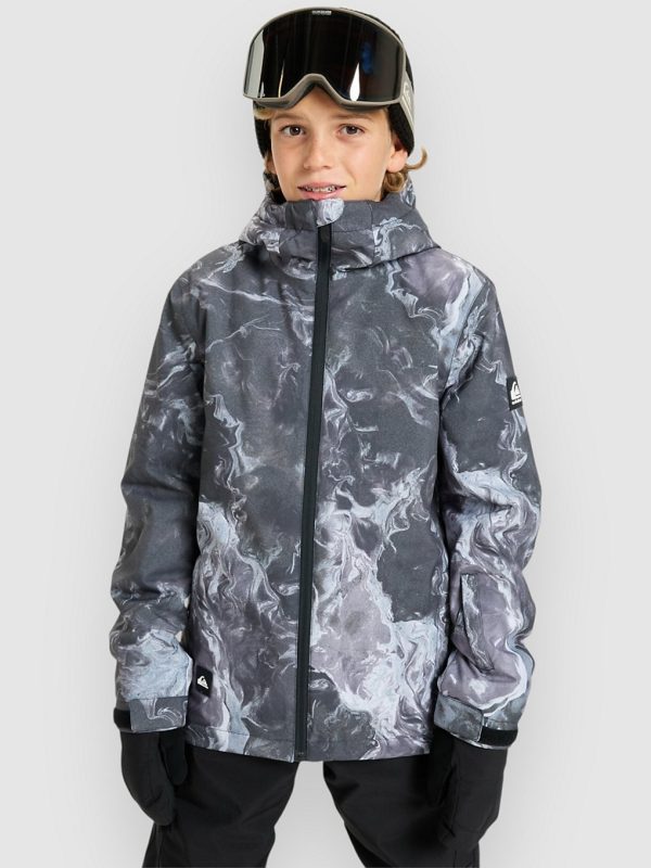 Quiksilver Mission Printed Kids Jacke thermostamp grayscale