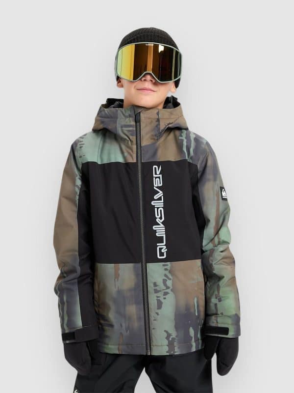 Quiksilver Side Hit Block Kids Jacke bloomfade dark ivy