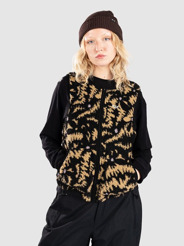 Roxy Waves Of Warmth Easy Isolationsweste anthracite big flowers