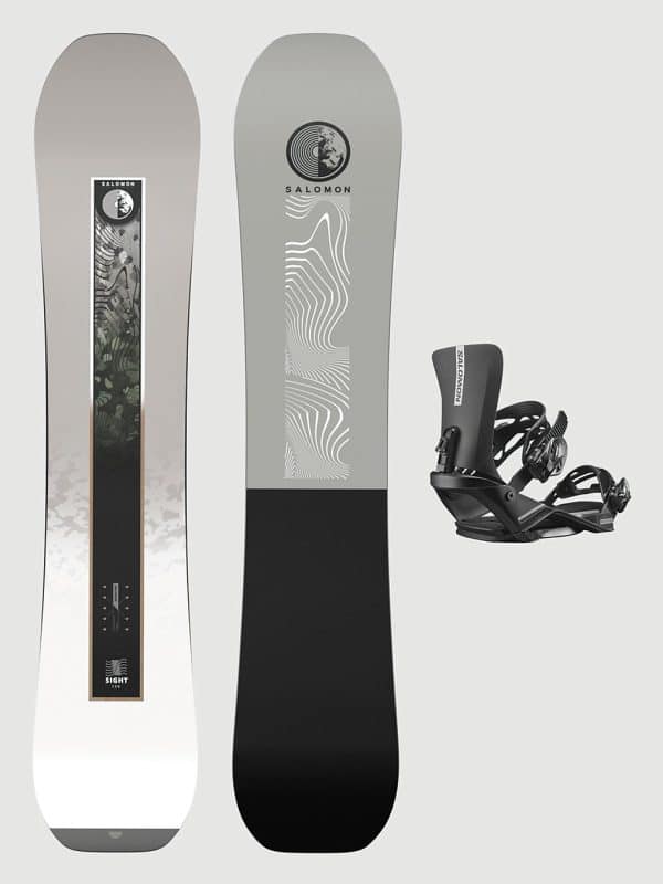 Salomon Sight+Rhythm Black M 2026 Snowboard-Set pattern