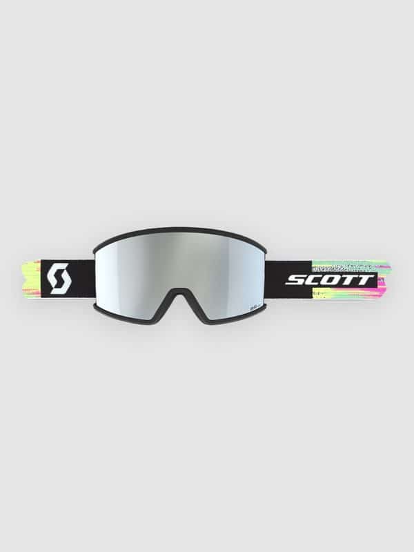 Scott Ambit Compact Black/Neon Yellow Goggle amp white chrome s2