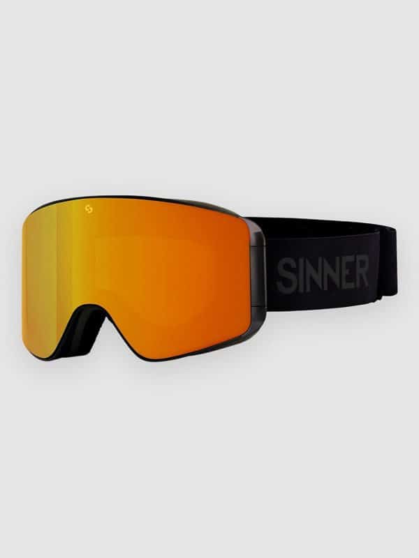 Sinner Aura Matte Black (+ Bonus Lens) Goggle dbl full orage mrror vnt