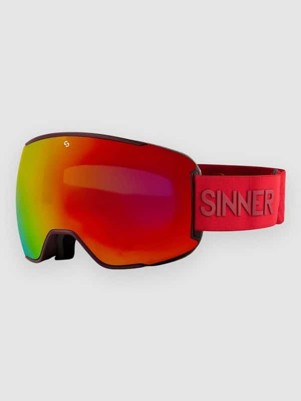 Sinner Snowflake Matte Burgundy (+ Bonus Lens) Goggle dbl full red mirror vent