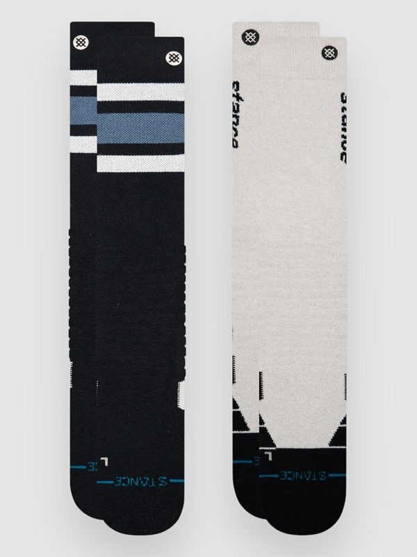 Stance Speed Mid Poly Snow 2 Pack Funktionssocken black