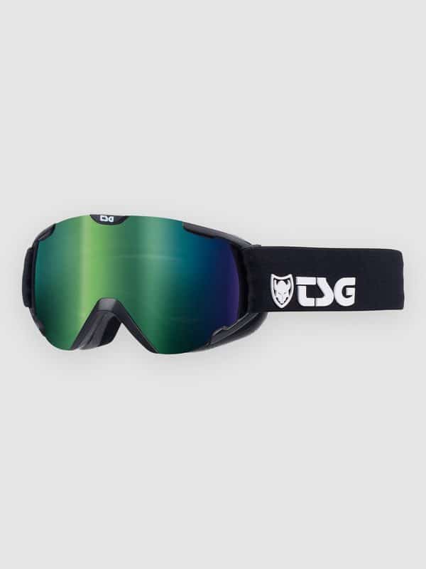 TSG Expect Mini 2.0 Solid Black-Green Goggle solid black / green