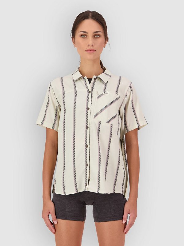 Mons Royale At Merino Funktionsshirt bone stripe